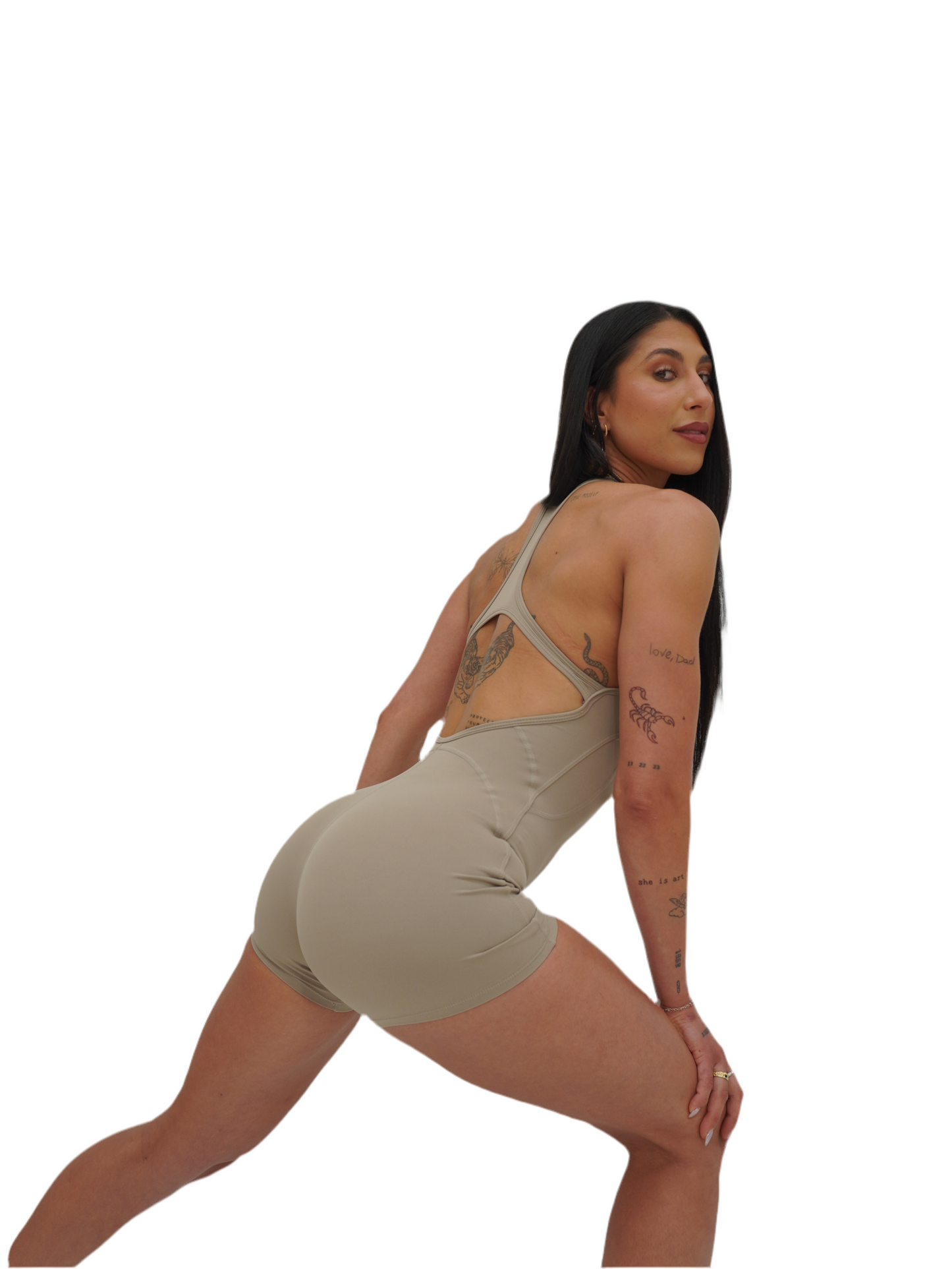 Sculpt Romper - Sand Beige